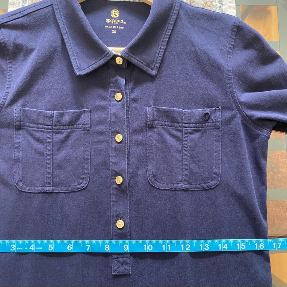 Spartina 449 Navy Blue Camilla Polo Shirt Dress XS - Picture 14 of 16